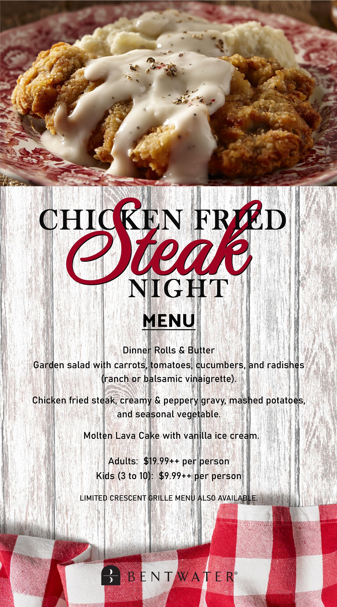 Chicken Fried Steak or Chicken - Main Menu - Tailgators Pub & Grill