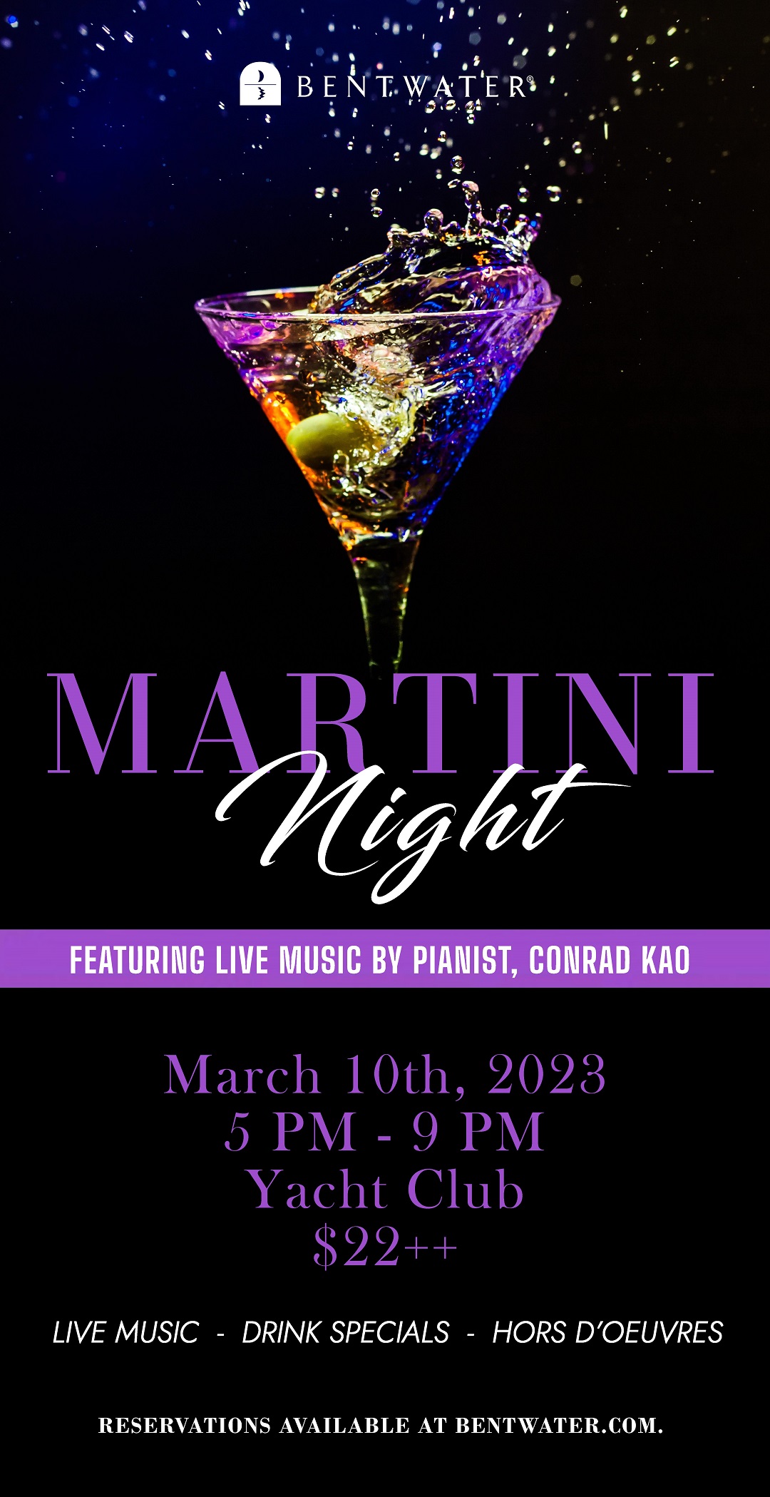 Bentwater Yacht & Country Club Calendar Event Martini Night